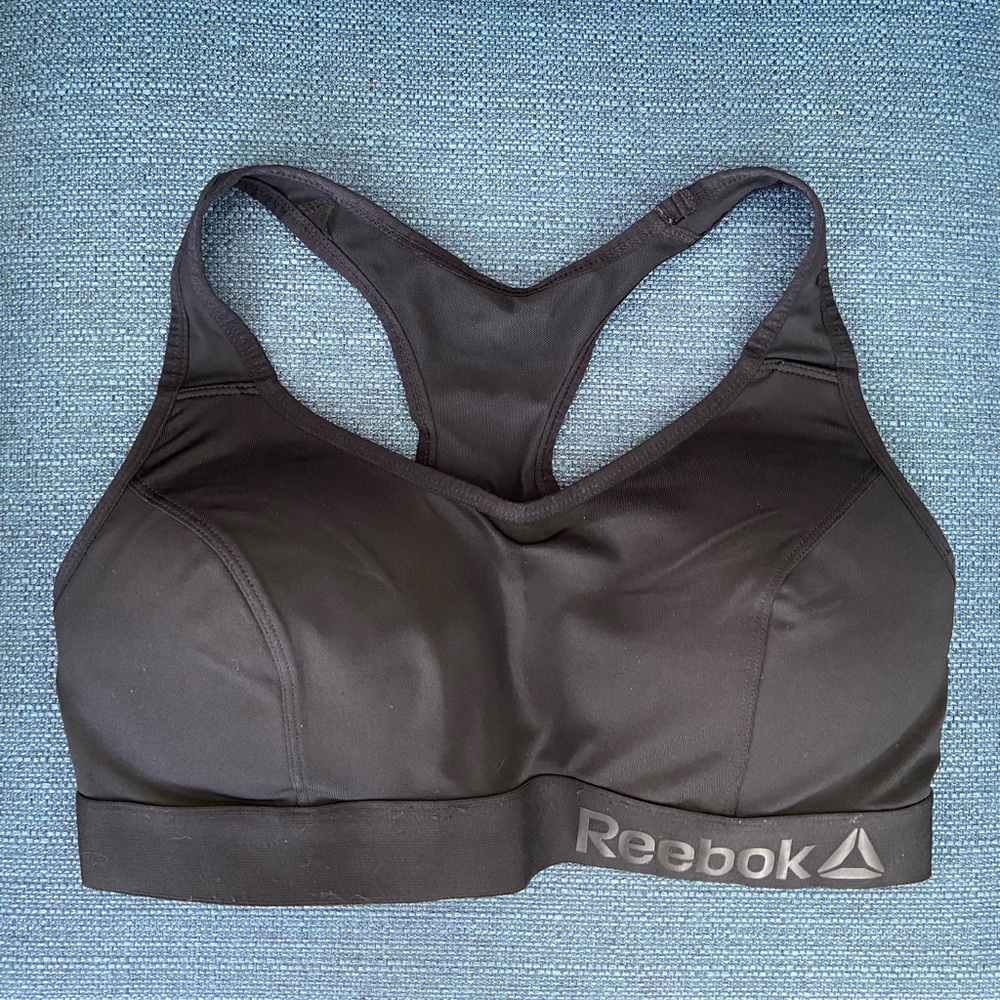 Reebok Black Racerback Padded Sports Bra